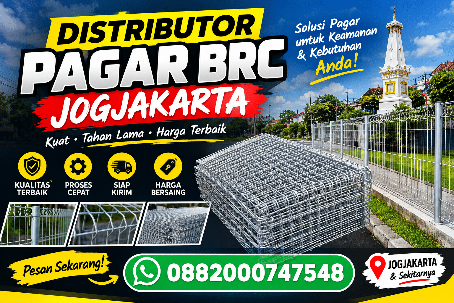 Distributor Pagar BRC Jogjakarta Mozastore